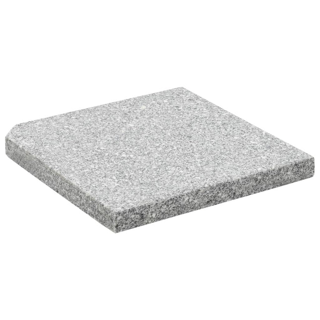 Plaques de poids de parasol granit gris carré 100 kg