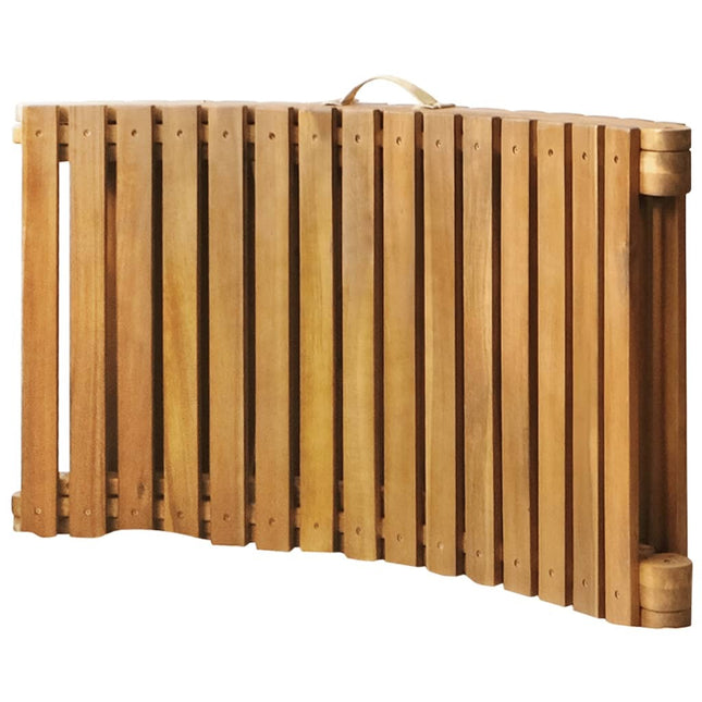 Chaise longue bois d'acacia massif marron