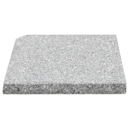 Plaques de poids de parasol granit gris carré 100 kg