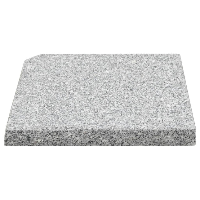 Plaques de poids de parasol granit gris carré 100 kg