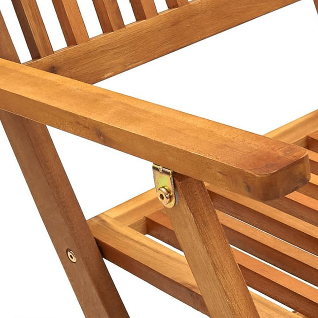 Table et chaises de jardin pliantes 6 places en bois d'acacia massif