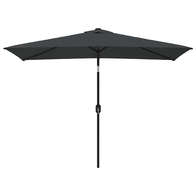 Parasol d'extérieur avec mât en métal 300 x 200 cm anthracite