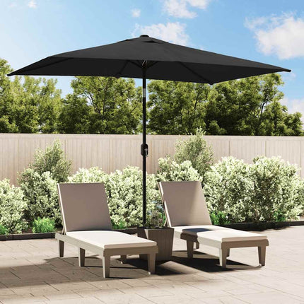 Parasol d'extérieur avec mât en métal 300 x 200 cm anthracite