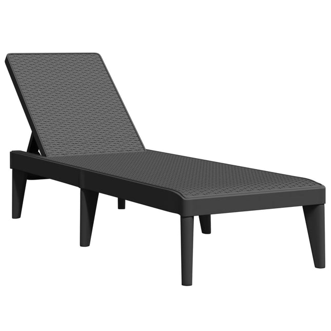 Bain de soleil anthracite en polypropylène effet rotin