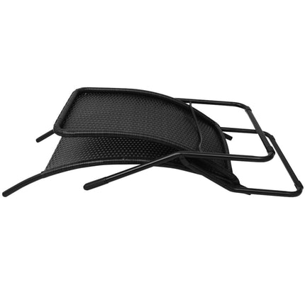 Bain de soleil pliable résine tressée noire réglable