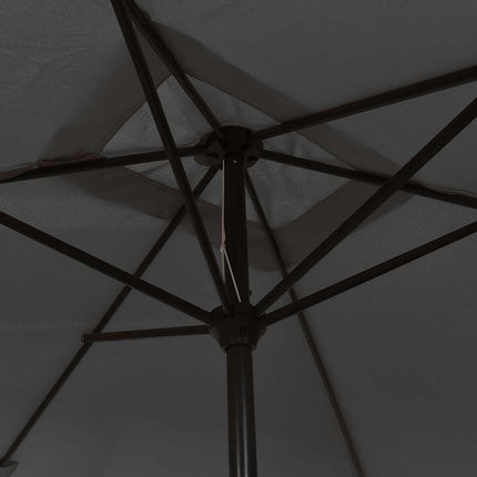 Parasol d'extérieur avec mât en métal 300 x 200 cm anthracite
