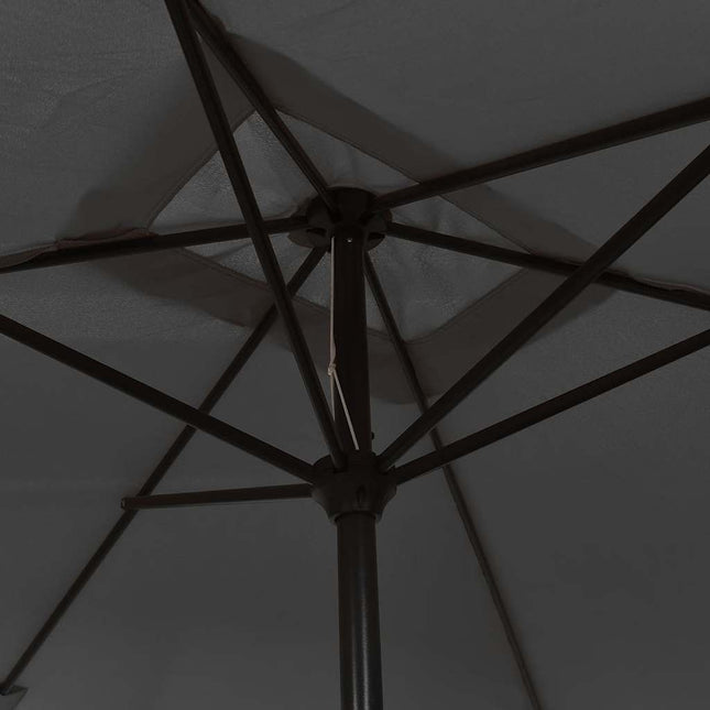 Parasol d'extérieur avec mât en métal 300 x 200 cm anthracite
