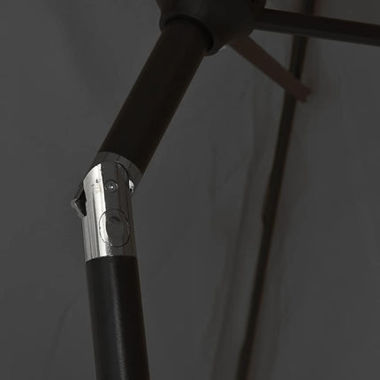 Parasol d'extérieur avec mât en métal 300 x 200 cm anthracite