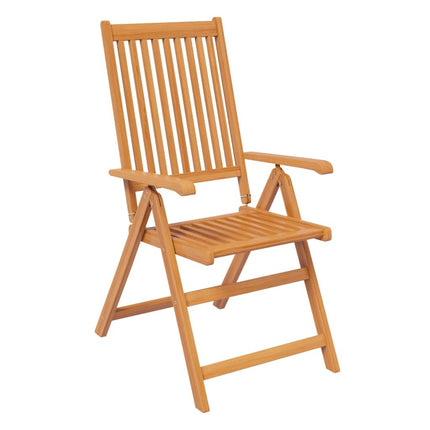 Table extensible 160 à 240 cm et 8 chaises avec accoudoirs multipositions en bois d'acacia massif