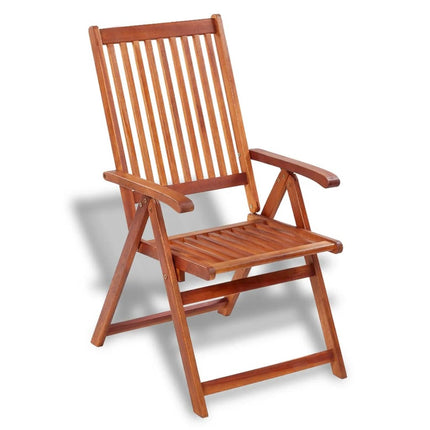 Table et chaises de jardin pliantes 6 places en bois d'acacia massif