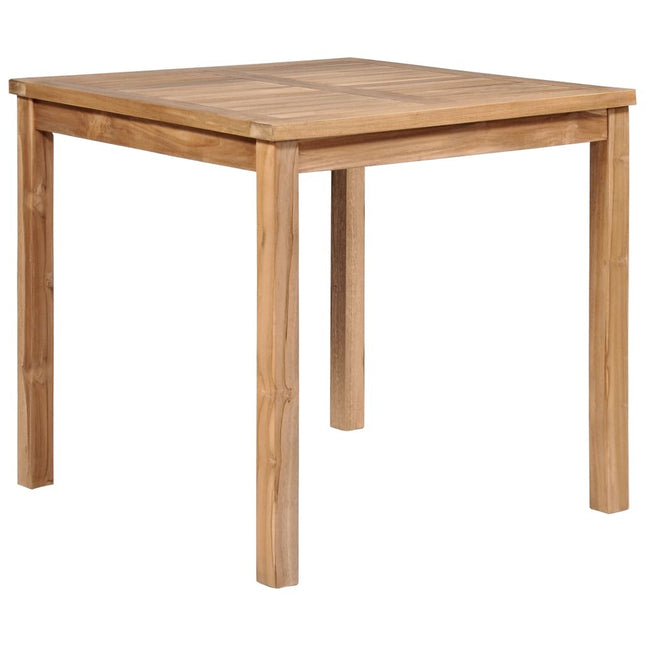 Table et chaises de jardin 4 places en teck massif 80 x 80 cm