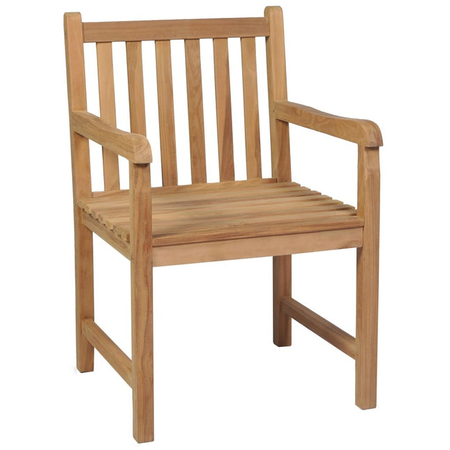 Table et chaises de jardin 4 places en teck massif 80 x 80 cm