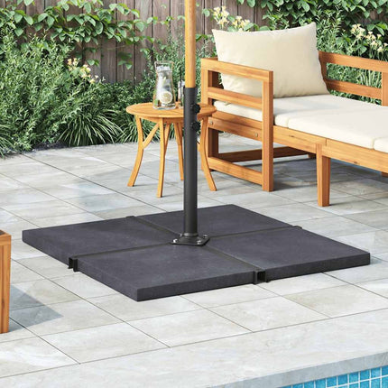 Plaque de poids de parasol noir granite carré 25 kg