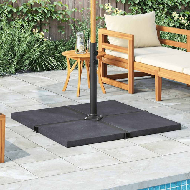 Plaque de poids de parasol noir granite carré 25 kg