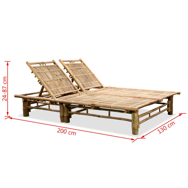 Bain de soleil double en bambou