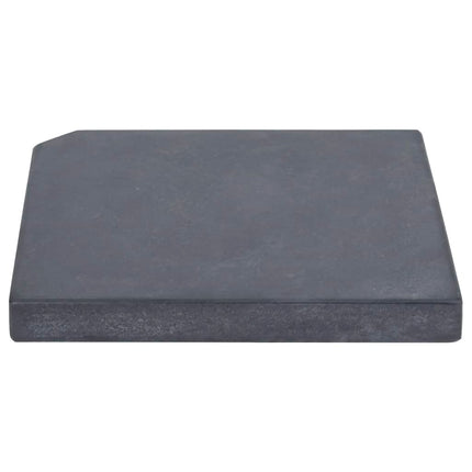 Plaque de poids de parasol noir granite carré 25 kg