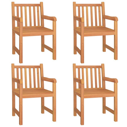 Table et fauteuils de jardin 4 places en teck massif 110 x 110 cm