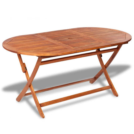 Table et chaises de jardin pliantes 6 places en bois d'acacia massif