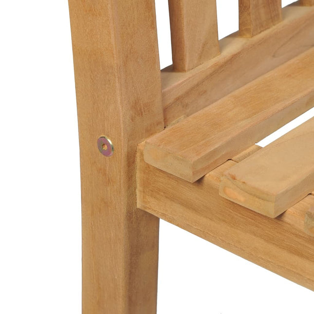 Table et chaises de jardin 4 places en teck massif 80 x 80 cm