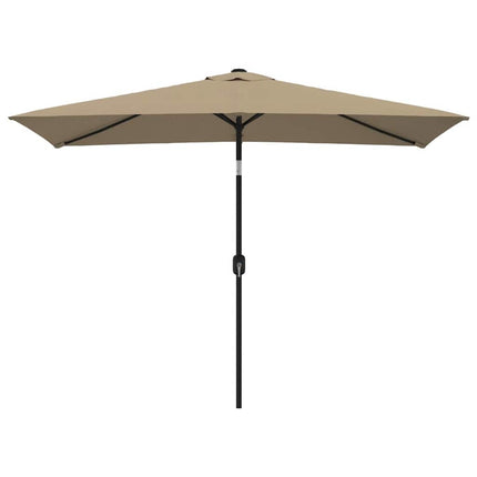 Parasol d'extérieur avec mât en métal 300 x 200 cm taupe