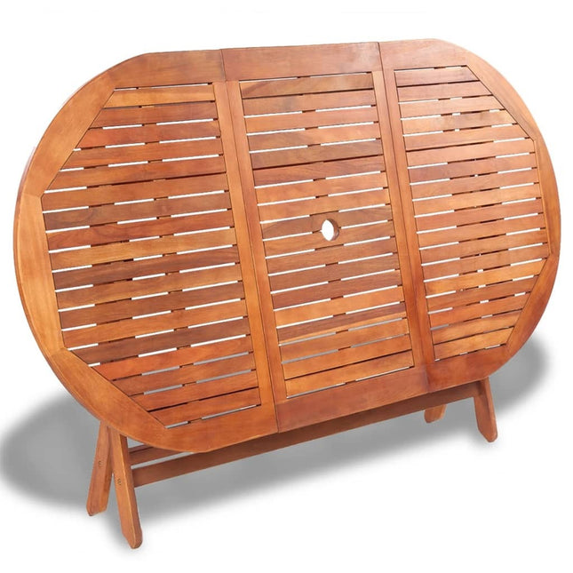 Table et chaises de jardin pliantes 6 places en bois d'acacia massif