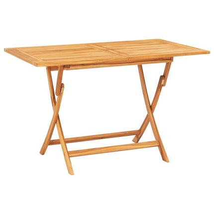 Table de jardin 120 cm avec 4 chaises pliantes en teck massif