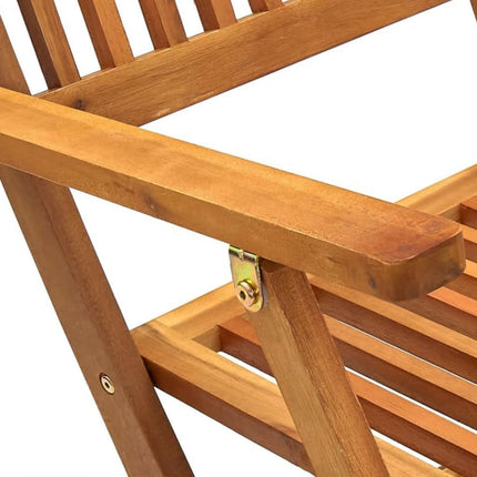 Table ovale et 6 chaises pliantes de jardin en bois d'acacia massif 160 cm