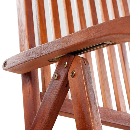 Table et chaises de jardin pliantes 6 places en bois d'acacia massif
