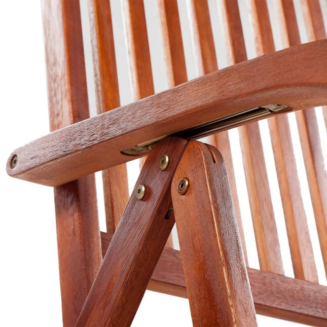 Table et chaises de jardin pliantes 6 places en bois d'acacia massif