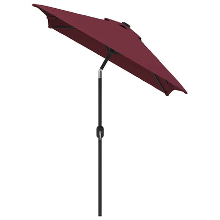 Parasol d'extérieur avec mât en métal 300 x 200 cm rouge bordeaux