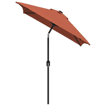 Parasol d'extérieur avec mât en métal 300 x 200 cm terre cuite