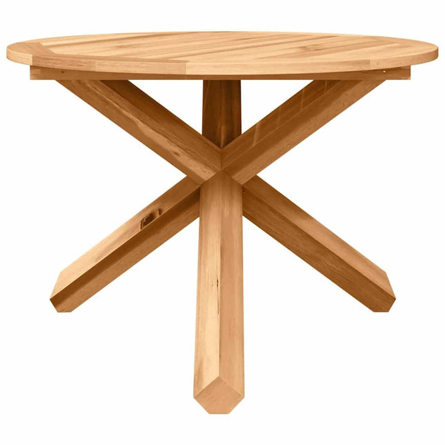 Table ronde et 4 chaises de jardin en bois d'acacia massif