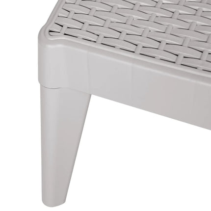 Bain de soleil gris clair en polypropylène effet rotin