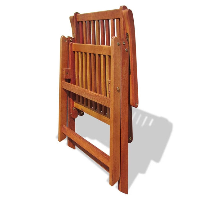 Table et chaises de jardin pliantes 6 places en bois d'acacia massif