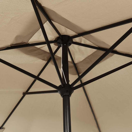 Parasol d'extérieur avec mât en métal 300 x 200 cm taupe