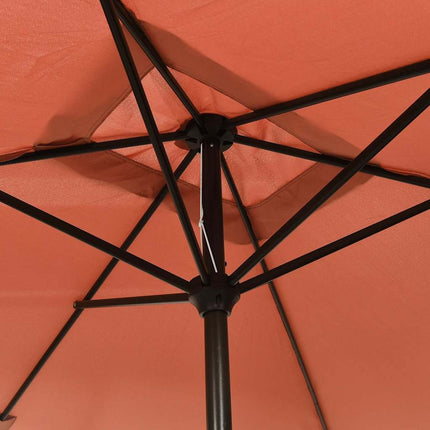 Parasol d'extérieur avec mât en métal 300 x 200 cm terre cuite