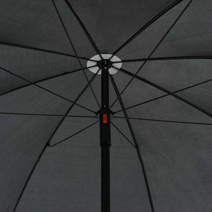 Canapé de jardin 2 places avec parasol résine tressée grise