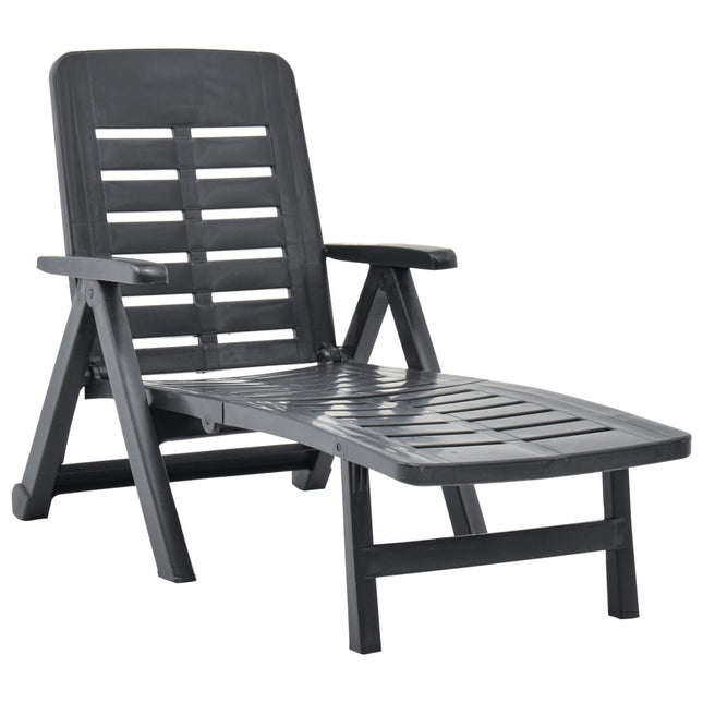 Bain de soleil pliant anthracite en plastique