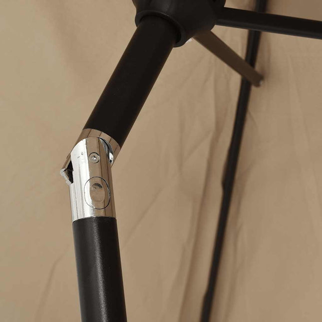 Parasol d'extérieur avec mât en métal 300 x 200 cm taupe