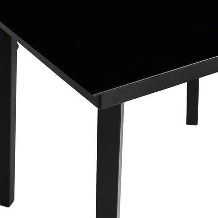 Table repas extérieure en acier noir et verre 200 x 100 cm