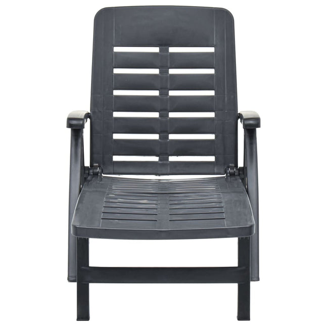 Bain de soleil pliant anthracite en plastique