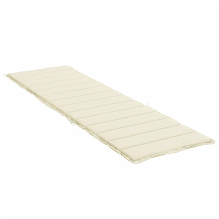 Coussin de chaise longue crème 200 x 50 x 3 cm tissu oxford