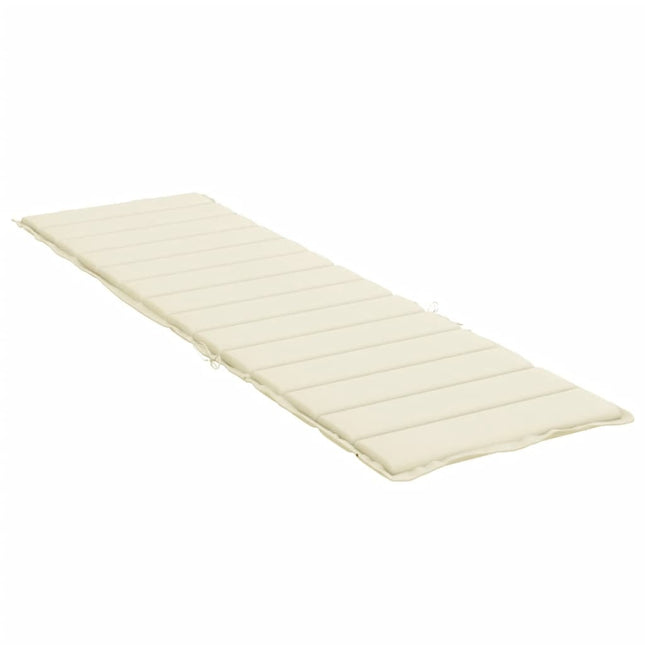 Coussin de chaise longue crème 200 x 50 x 3 cm tissu oxford