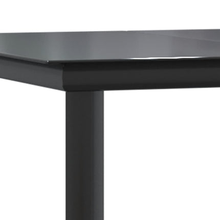 Table et chaises de jardin 8 places style rotin avec plateau en verre trempé