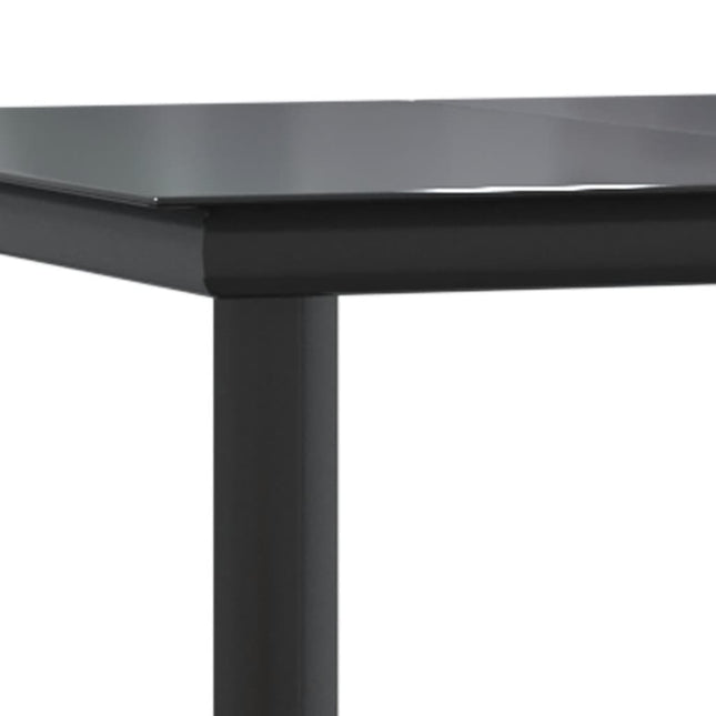 Table et chaises de jardin 8 places style rotin avec plateau en verre trempé