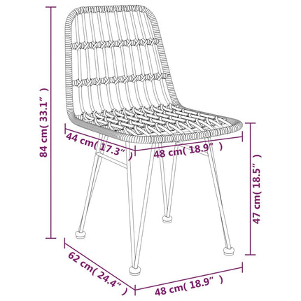 Table et chaises de jardin 8 places style rotin avec plateau en verre trempé