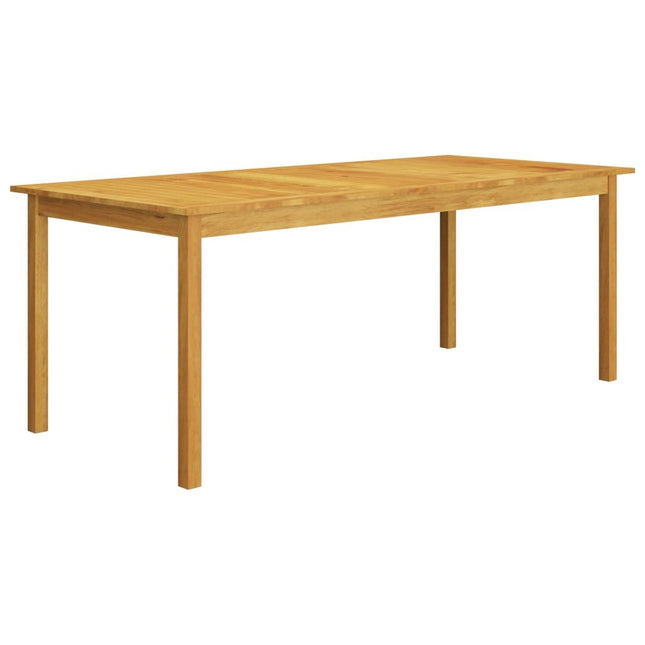 Table et 6 chaises de jardin en résine tressée marron et acacia massif