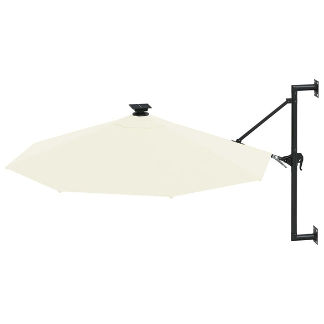 Parasol mural de jardin avec led 300 cm sable