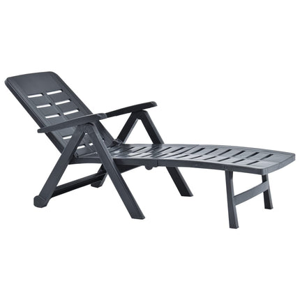 Bain de soleil pliant anthracite en plastique