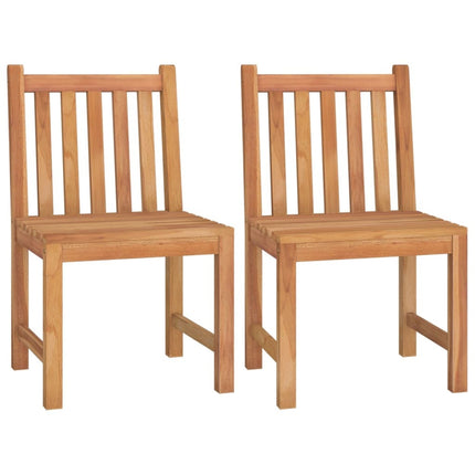 Table et 2 chaises de jardin en teck massif 110 cm